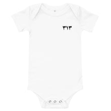 Load image into Gallery viewer, Black Logo 313 Baby short sleeve one piece
